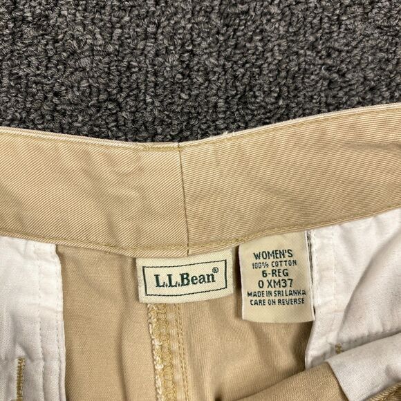 LL Bean Shorts Womens Regular Comfort Mid Stretch Camp Hike Shorts Size 6 Reg - Picture 3 of 5